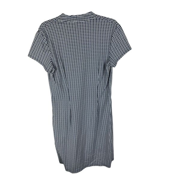 J. McLaughlin Blue Pattern Short Sleeve Dress- Size L - Picture 3 of 7